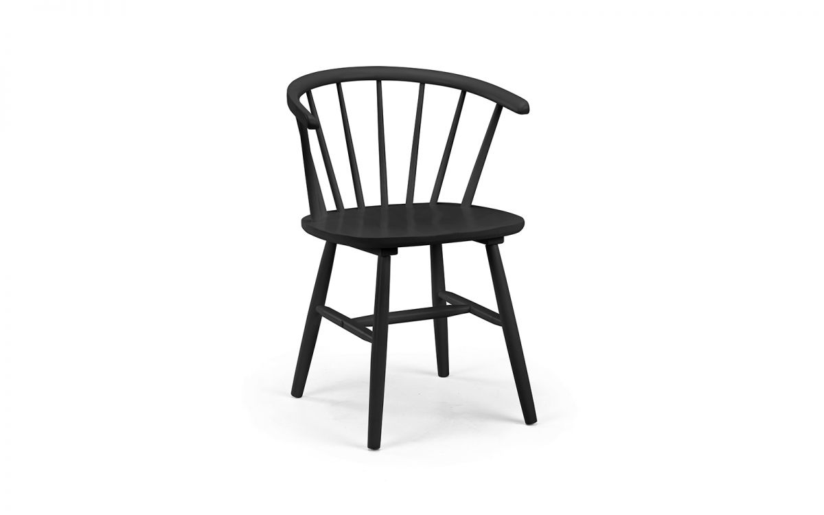 Modea Black Curved Chair - 2