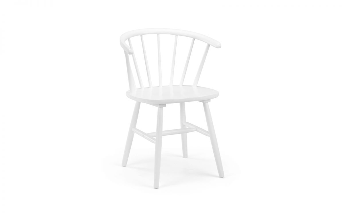 Modea White Curved Back Chair - 1