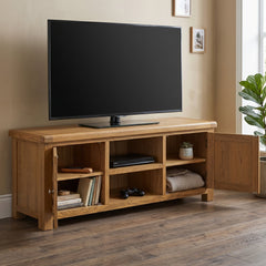 Dorchester Oak Large TV Unit with 2 drawers