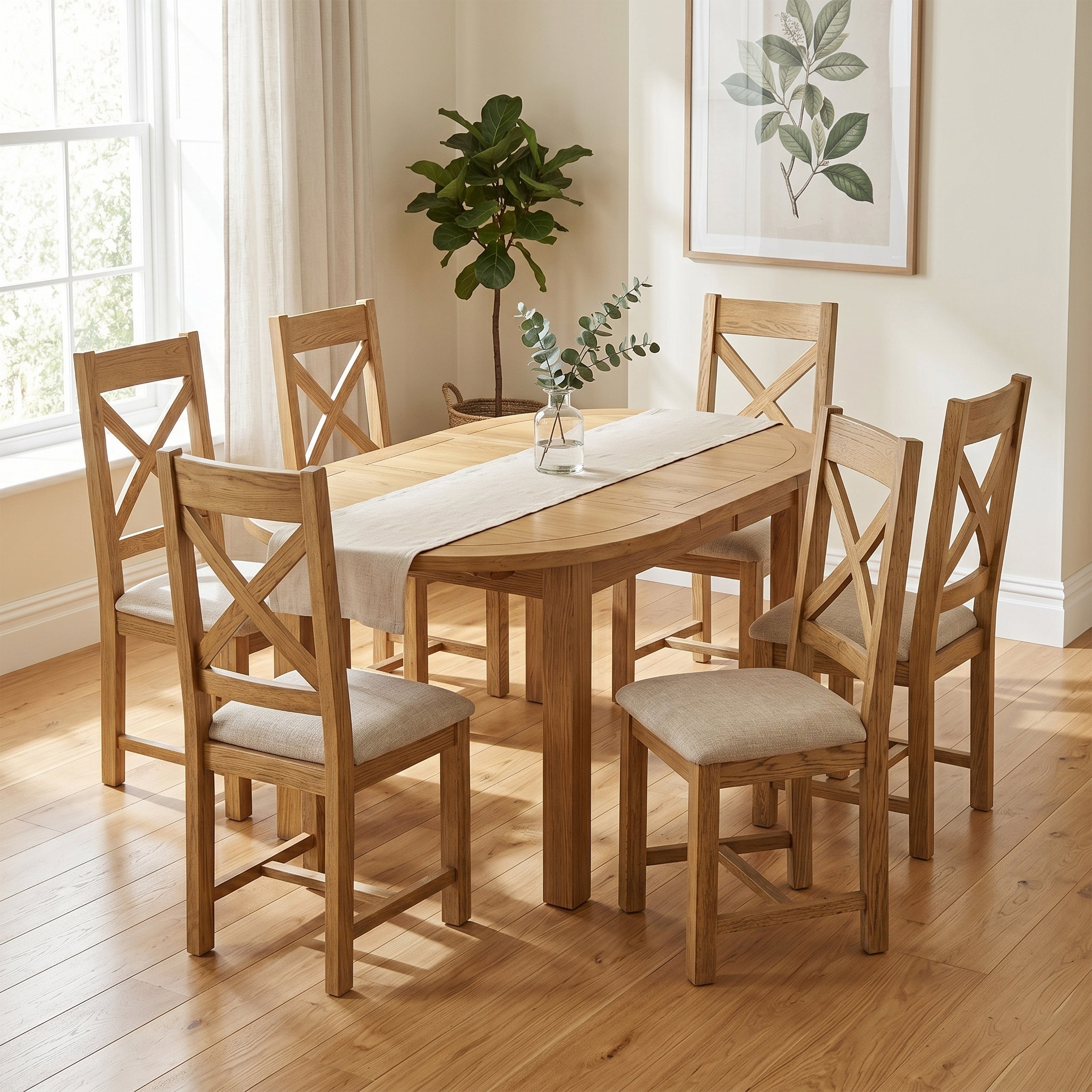 Dorchester Oak Cordoba Cross Back Chair
