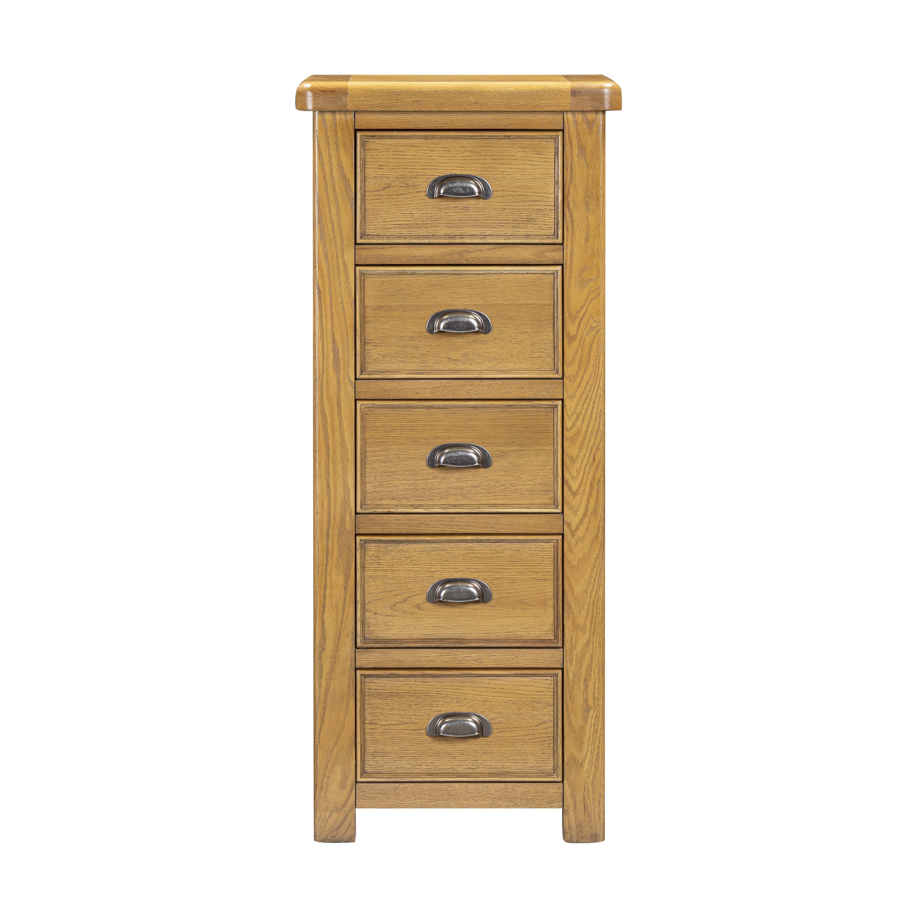 Dorchester Oak 5 Drawer Narrow Chest