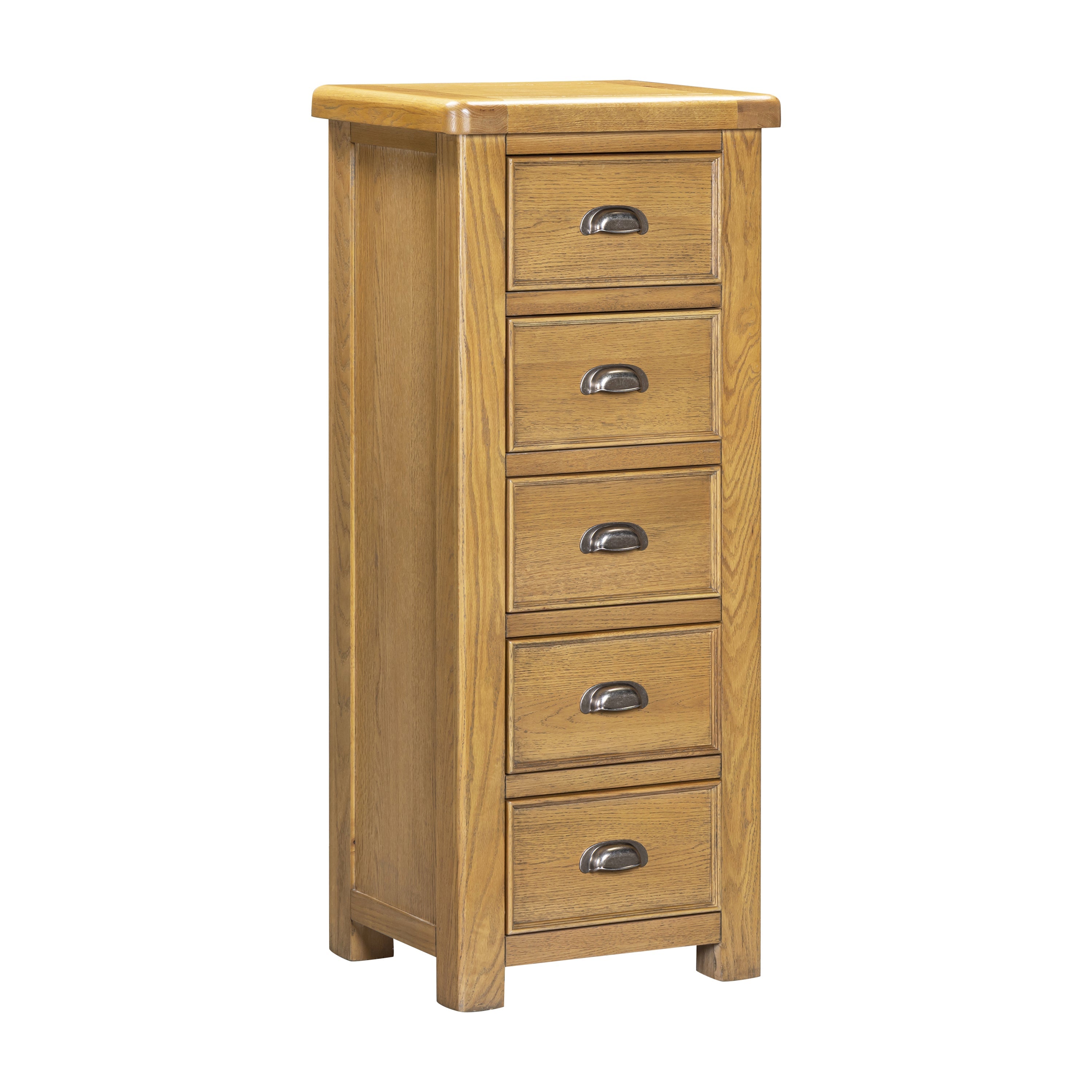 Dorchester Oak 5 Drawer Narrow Chest