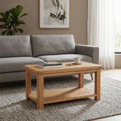 Dorchester Oak Coffee Table with shelf