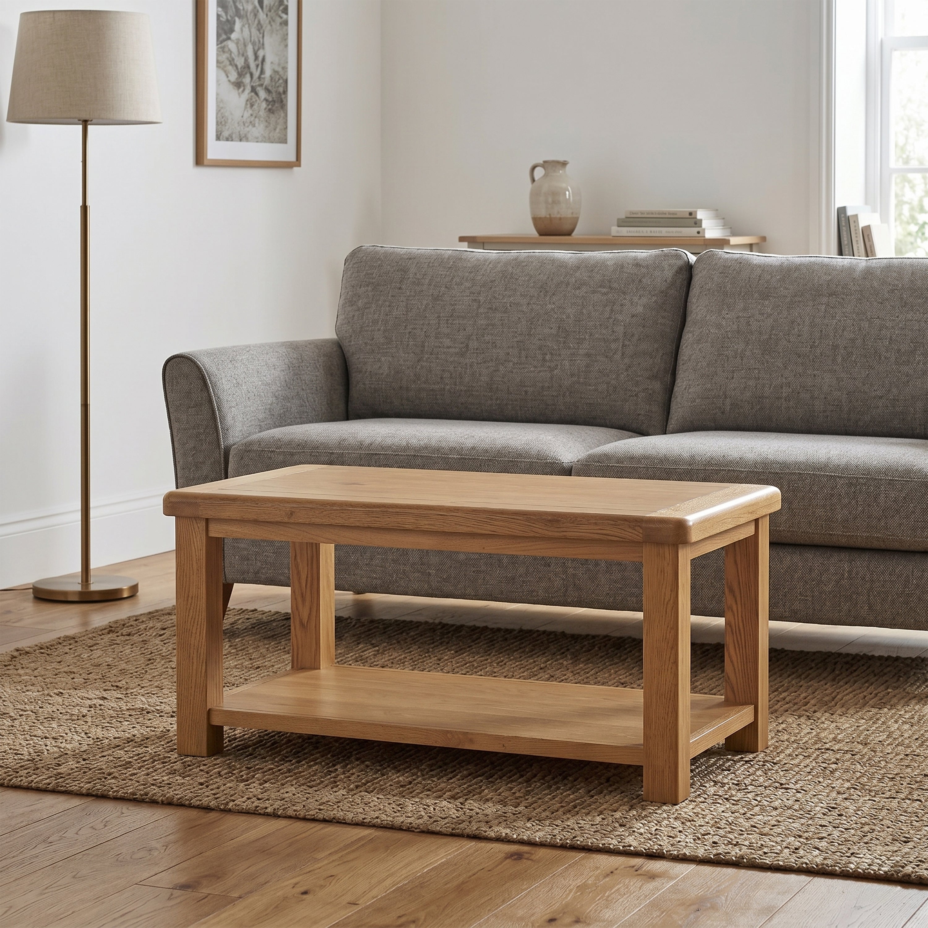 Dorchester Oak Coffee Table with shelf