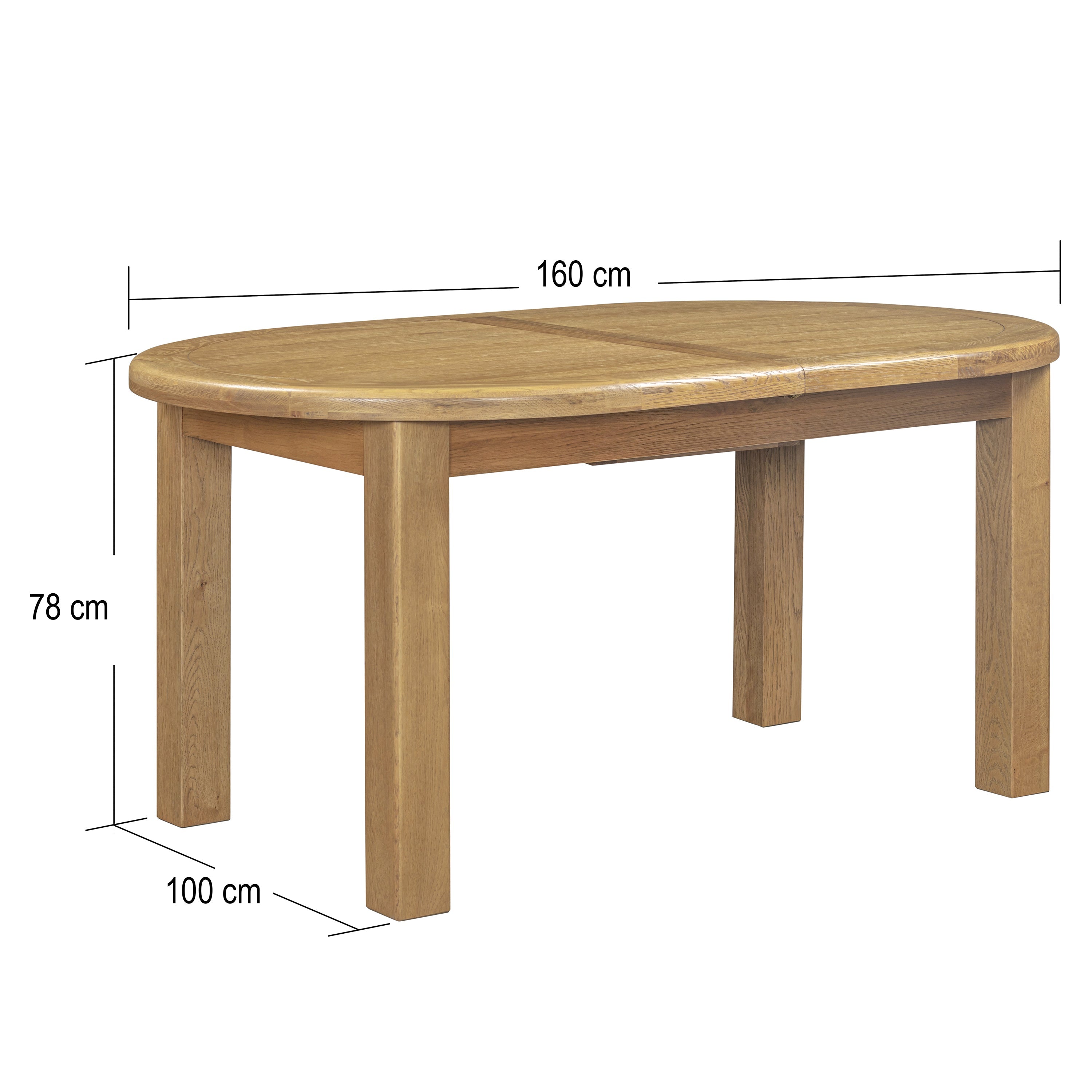 Dorchester Oak 160-200 Oval Extension Table