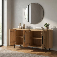 Stockholm Curved Sideboard 4 Door