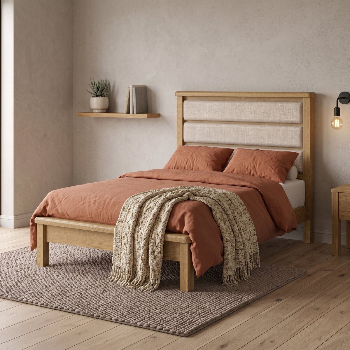 Dorchester Oak 4 ft6 Low End Bed