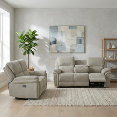 Westbury Electric Reclining 3+2 Suite Beige