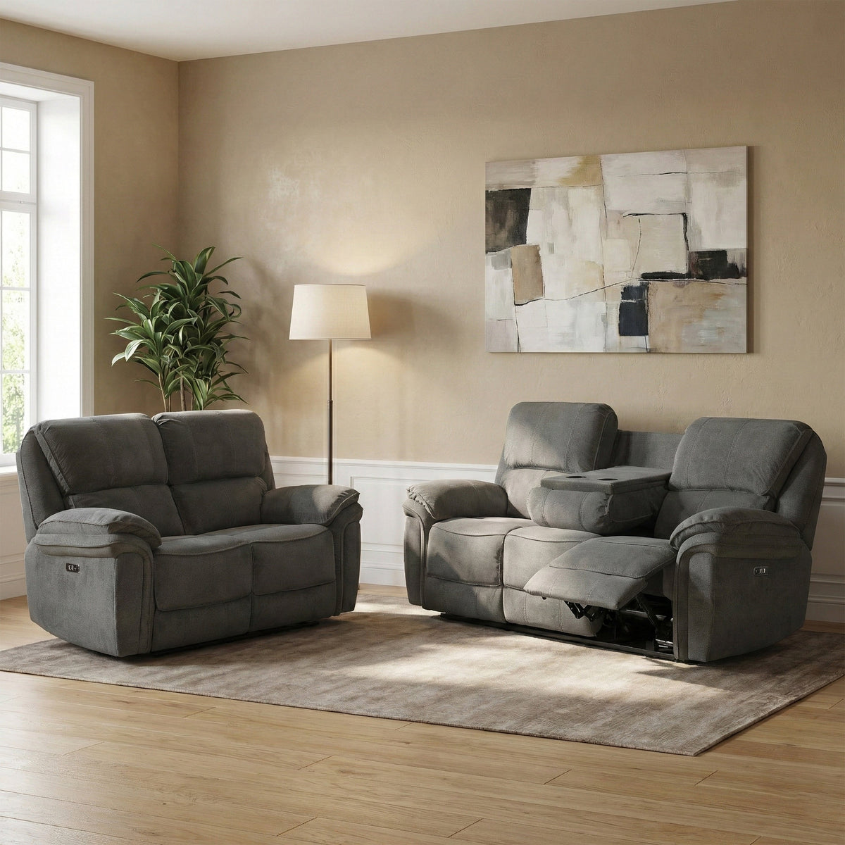 Westbury Electric Reclining 3+2 Suite Stone