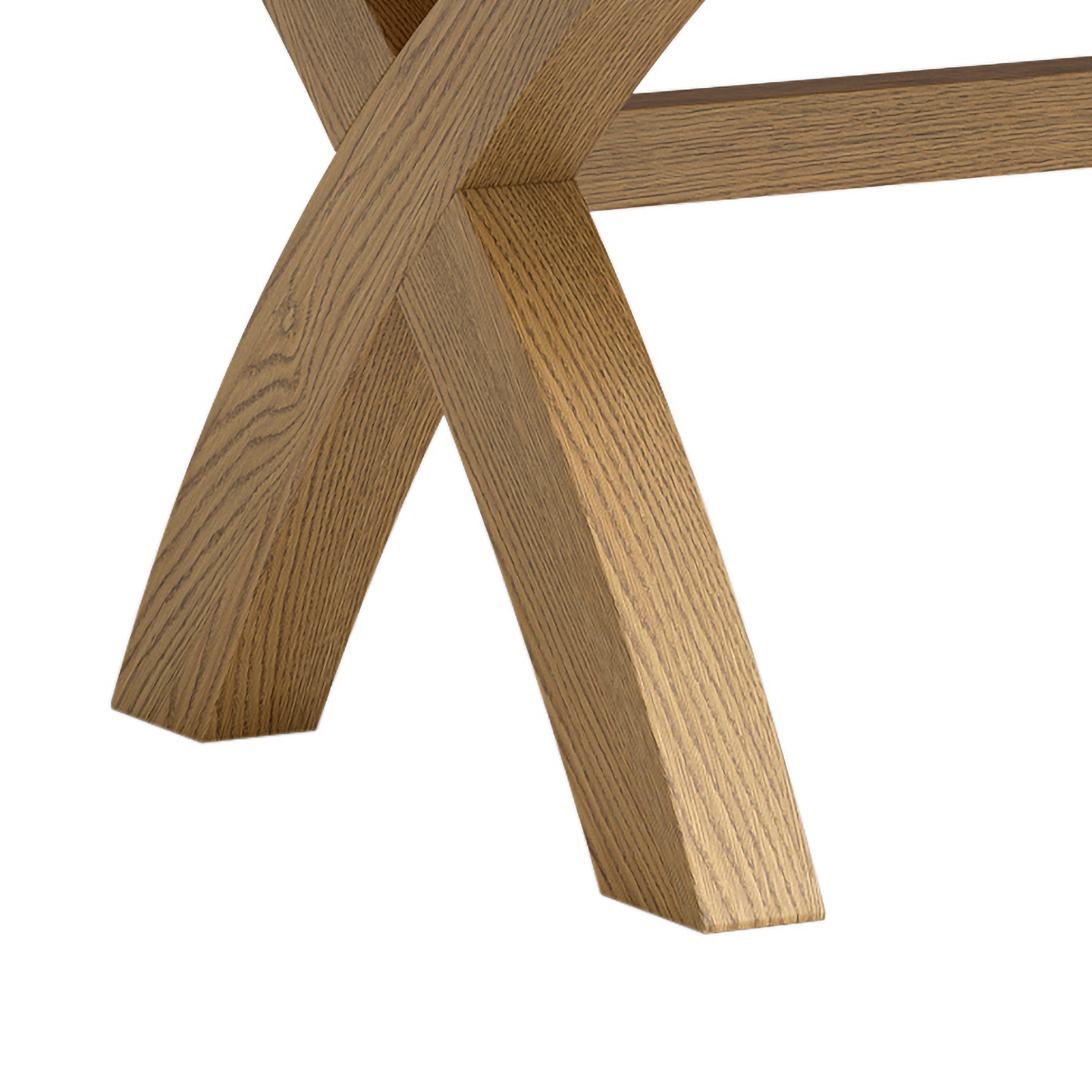 Dorchester Oak Cross Leg Dining Table 200cm Extension