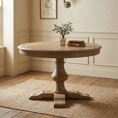 Chateau Rustic Round 120cm fixed Dining Table