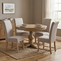 Chateau Rustic Round 120cm fixed Dining Table