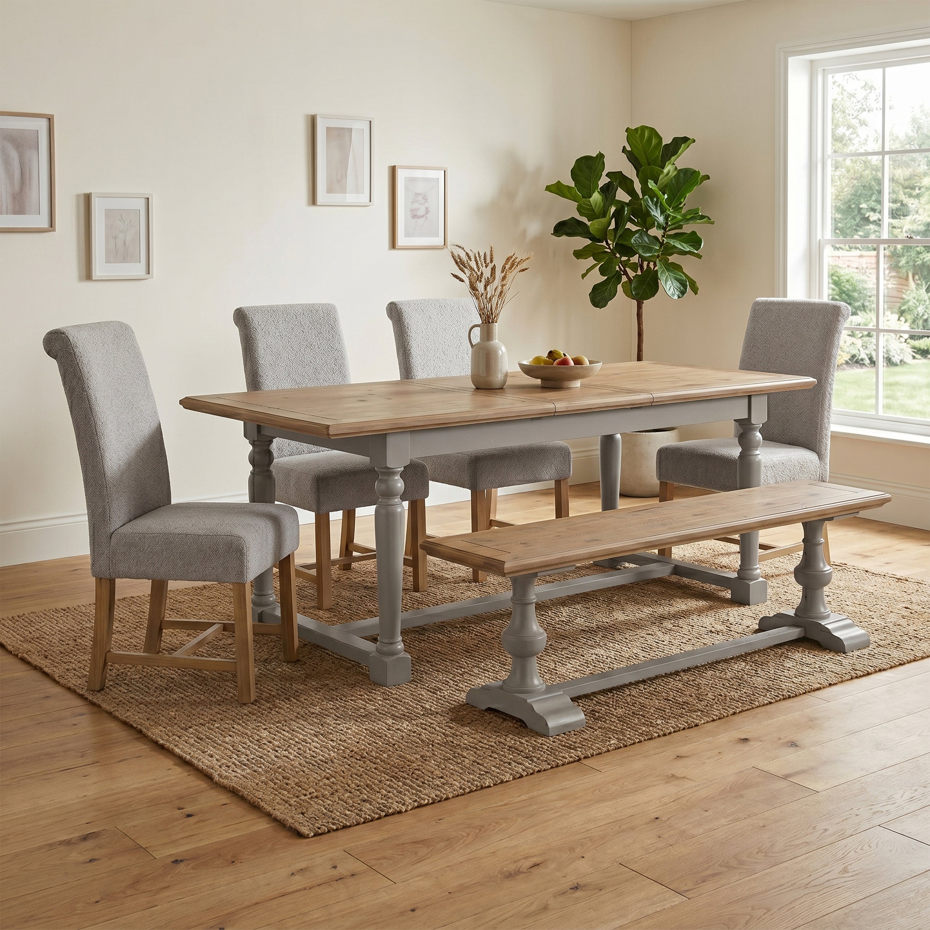 Chateau Painted Rectangular Extending Dining Table 200/250cm