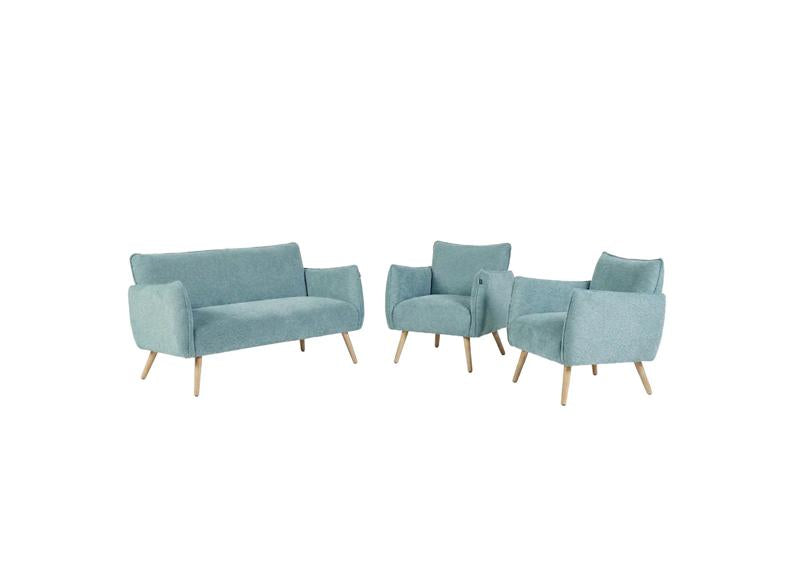 Piper 2+1+1 Teal Fabric