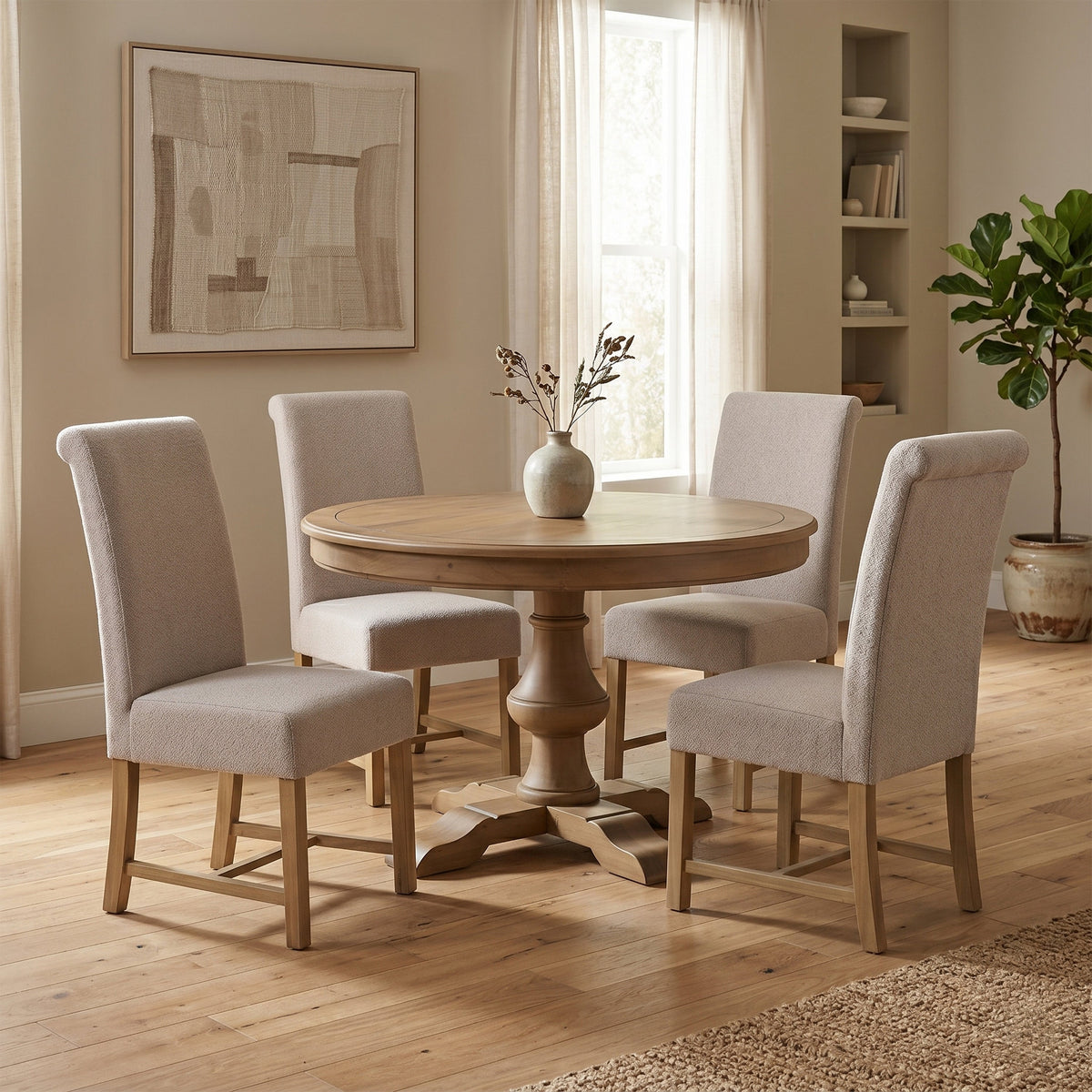 Chateau Rustic Round 120cm Round Dining Set