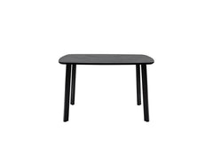 Faro Dining Tables - Charcoal Stone Effect Tops With Black Metal Legs