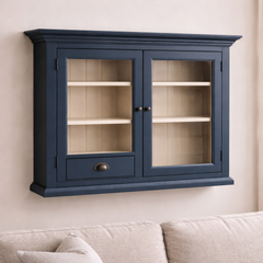 Handcrafted Painted Wall Display Cabinet – Floor Model