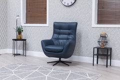 Orbit Occasional Swivel Chair – Modern Lounge Accent Chair in Navy
