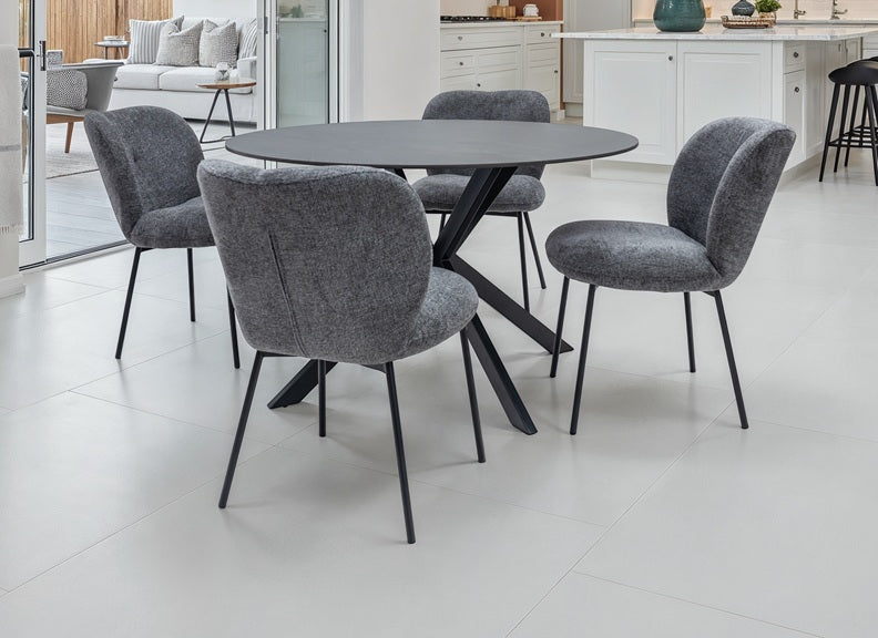 Opal Round Dining Set – Round Dining Table With Colour Matched Chairs