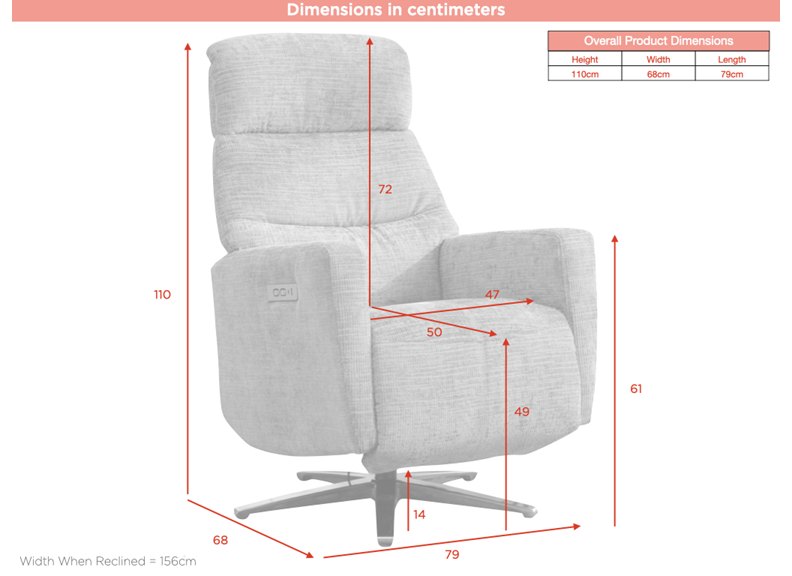 Monique Powered Fabric TV Chairs