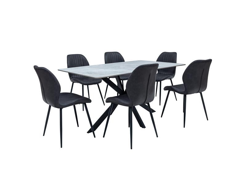 Bardo Grey Fabric Dining Chair – Charcoal Fabric Dining Chair