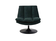 Bella Fabric Swivel Chair - Dark Green