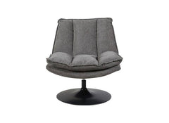 Bella Fabric Swivel Chair - Grey