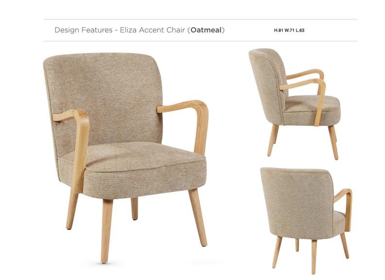 Eliza Accent Chair - Oatmeal