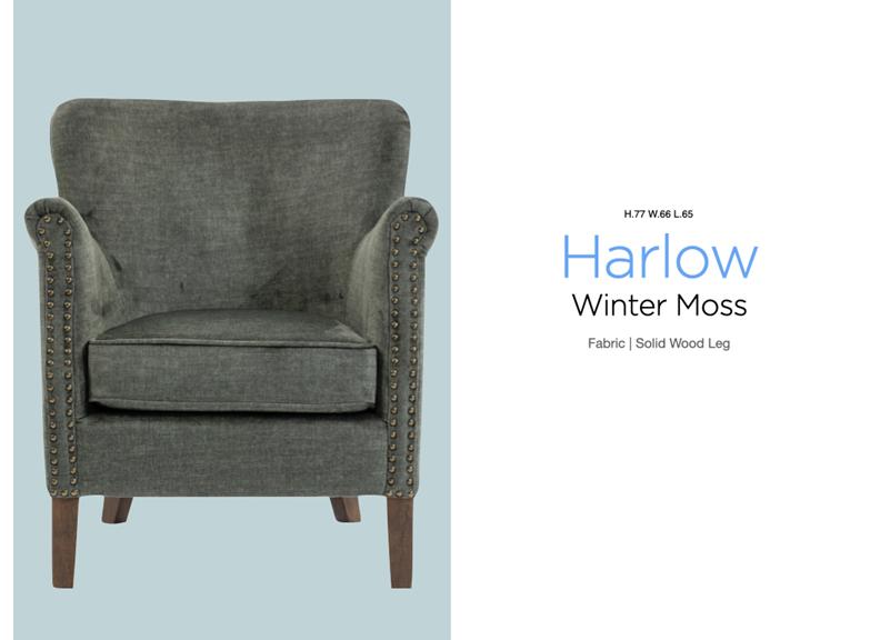 Harlow Velvet Armchair - Vogue Winter Moss
