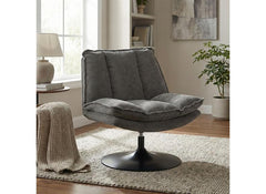 Bella Fabric Swivel Chair - Grey
