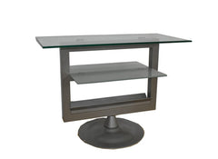 5280 TV Stand – TV Stand With Tempered Glass Shelves | Sleek Compact Contemporary Media Unit