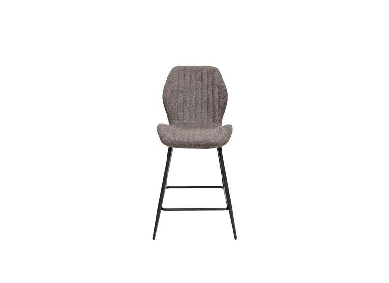 Bardo Grey Fabric Counter Chair – Charcoal Fabric Dining Stool