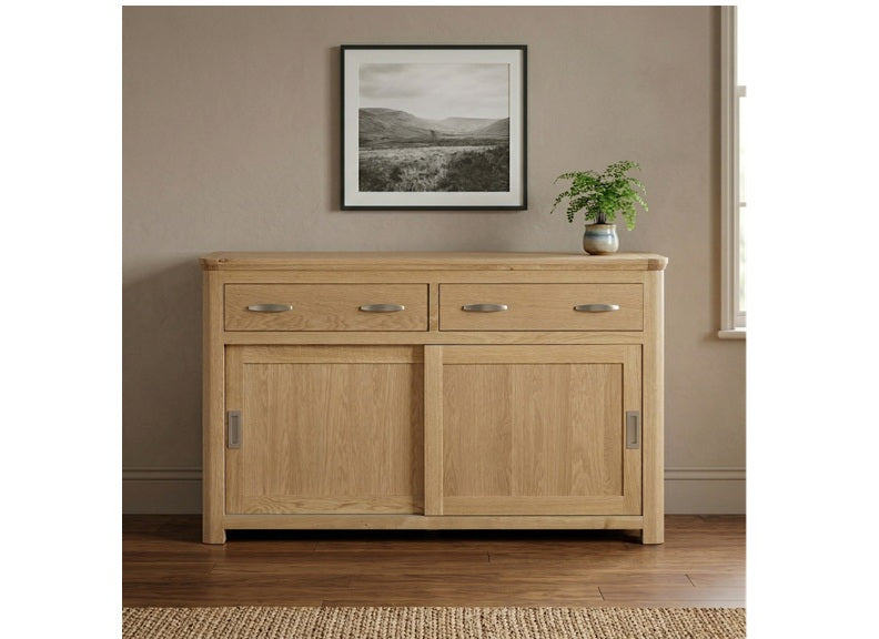 New Treviso Oak Sliding Door Sideboard