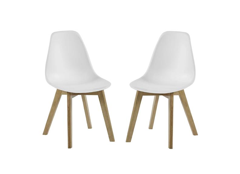 Two Agatha Dining Chairs In White, Grey Or Black