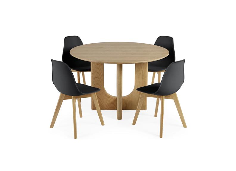 Two Agatha Dining Chairs In White, Grey Or Black