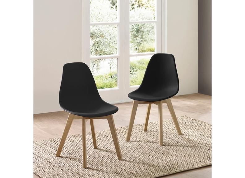 Two Agatha Dining Chairs In White, Grey Or Black