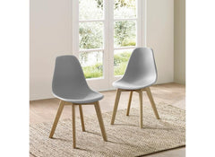 Two Agatha Dining Chairs In White, Grey Or Black
