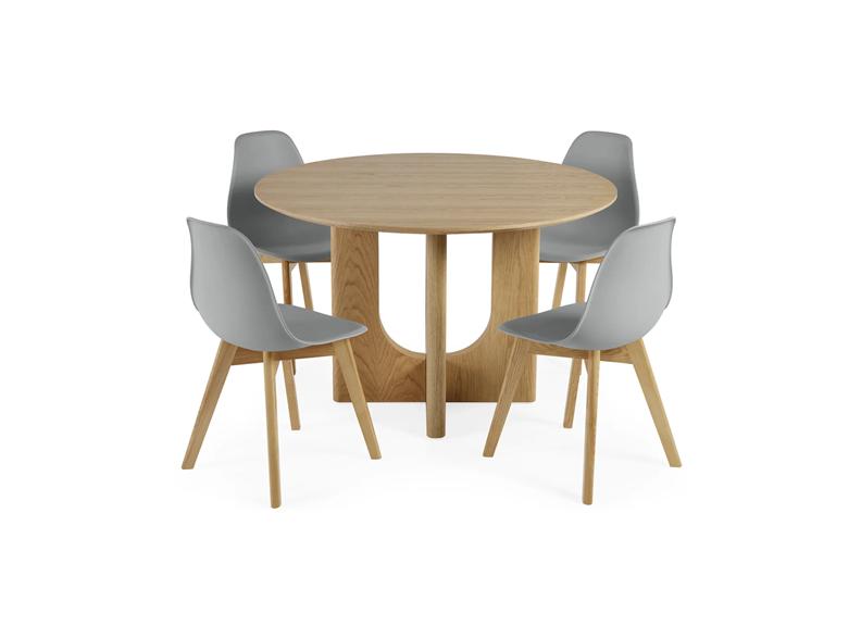Two Agatha Dining Chairs In White, Grey Or Black