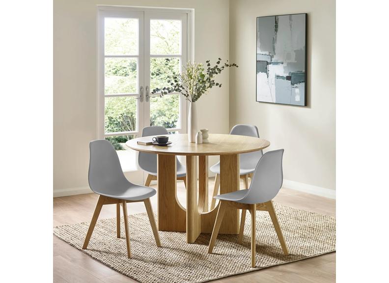 Two Agatha Dining Chairs In White, Grey Or Black