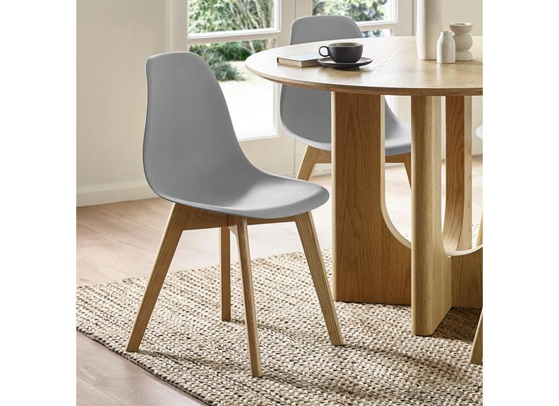 Two Agatha Dining Chairs In White, Grey Or Black