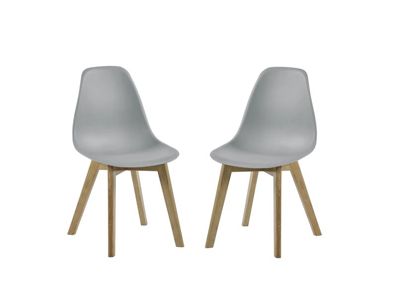 Two Agatha Dining Chairs In White, Grey Or Black