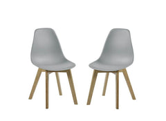 Two Agatha Dining Chairs In White, Grey Or Black