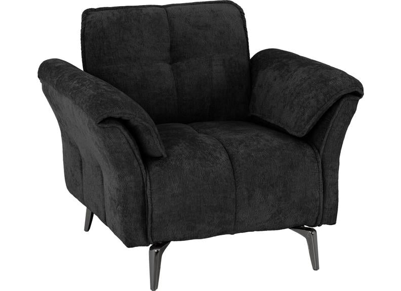 Amalfi Black Fabric Armchair - 1