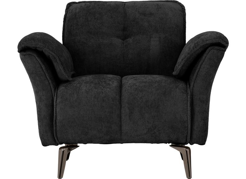 Amalfi Black Fabric Armchair - front