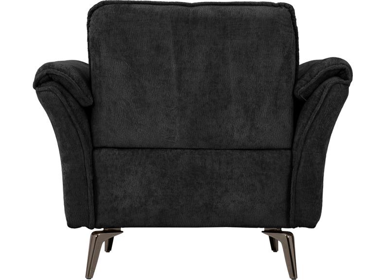 Amalfi Black Fabric Armchair - rear