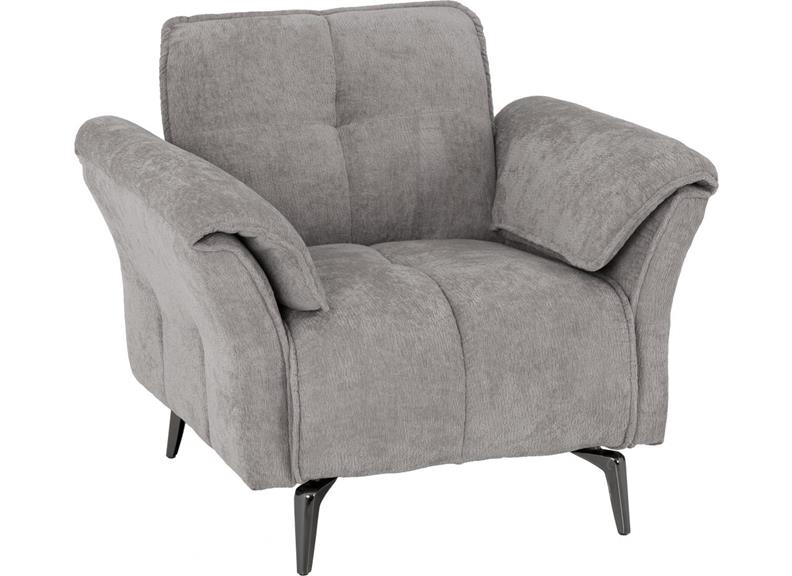 Amalfi Grey Fabric Armchair - 1