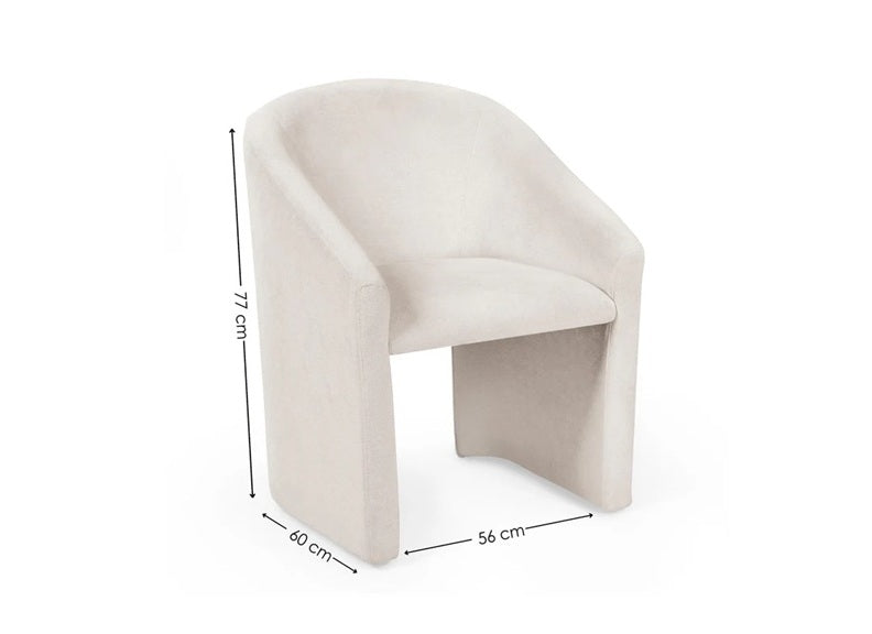 Anthea Cream Dining Chair - dims