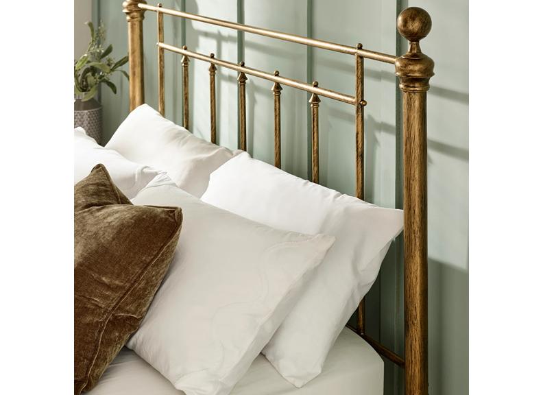 Aurelia Brass Metal Antique Style Bed (Pre-Order Only)