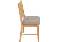 Austin Oak Bench | Oak Effect Bench With Fabric Seat