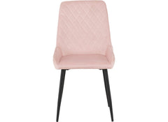 Avery Pink Velvet Chair - front